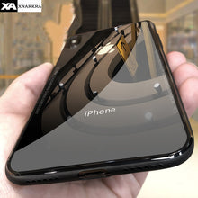 Load image into Gallery viewer, Tempered Glass Case For iPhone 7 8 6 6s Plus High Quality Clear Soft Silicone Glass Cover For iPhone 11 Pro X XR XS Max Cases