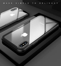 Load image into Gallery viewer, Tempered Glass Case For iPhone 7 8 6 6s Plus High Quality Clear Soft Silicone Glass Cover For iPhone 11 Pro X XR XS Max Cases
